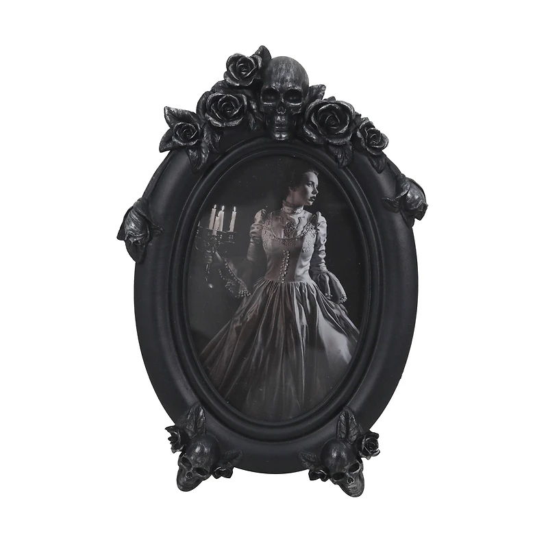 4" x 6" Black Rose & Skull Tabletop Frame by Ashland®