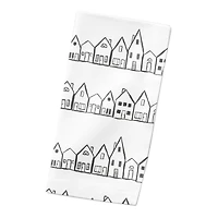 Simple House Pattern 10" x 10" Cotton Twill Napkin