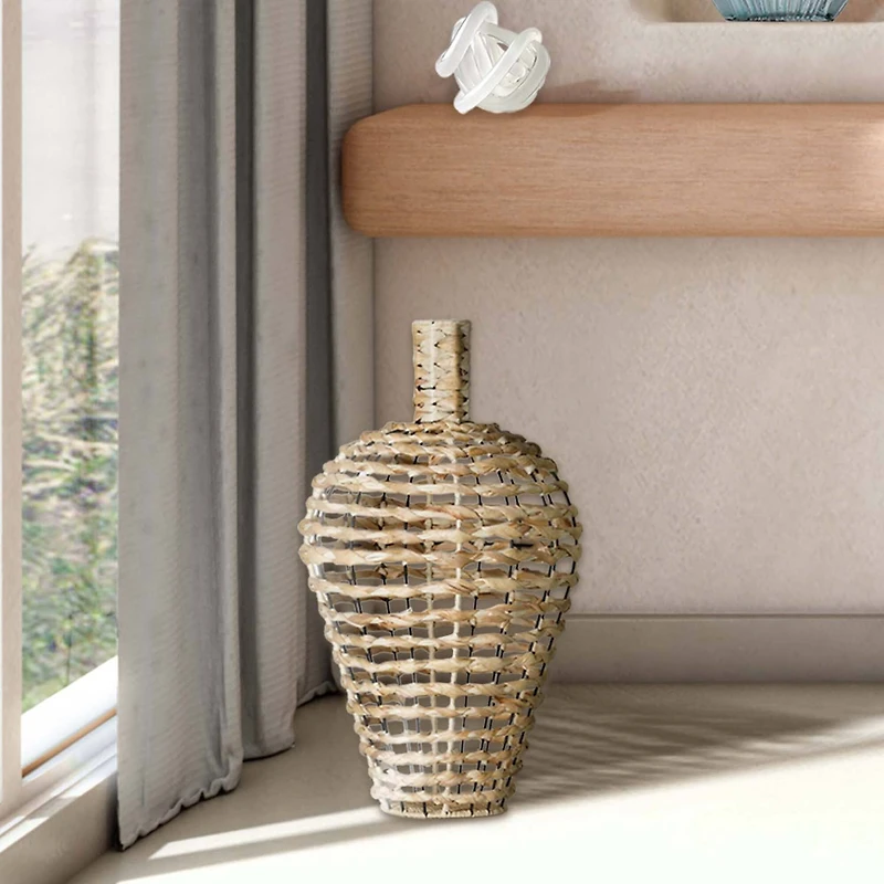 American Art Decor Turtle Grass Basket - 13.78" x 24.02"