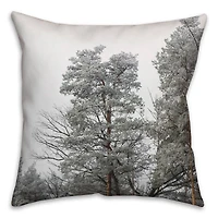Dusty Trees 18x18 Throw Pillow