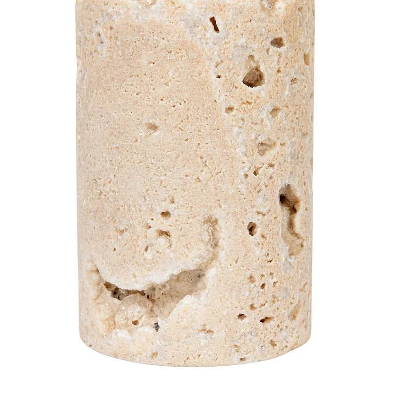 Hello Honey® Natural Round Travertine Salt & Pepper Shaker Set