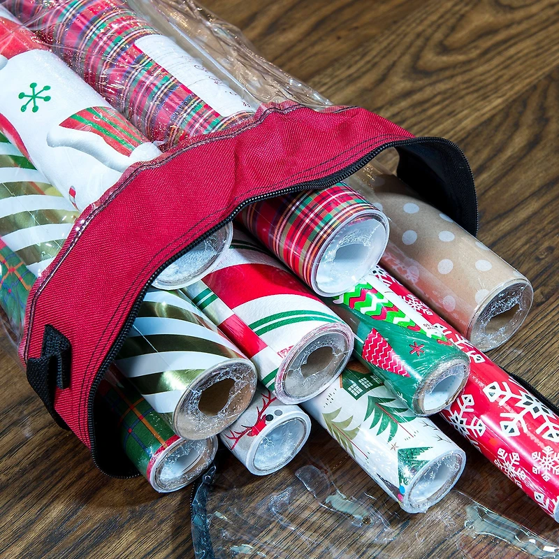 Santa's Bag Christmas Wrapping Paper Storage Container