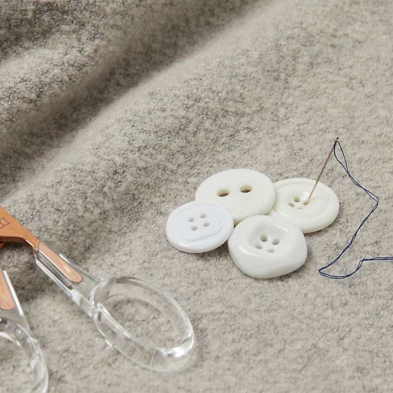 White Buttons Value Pack By Loops & Threads®