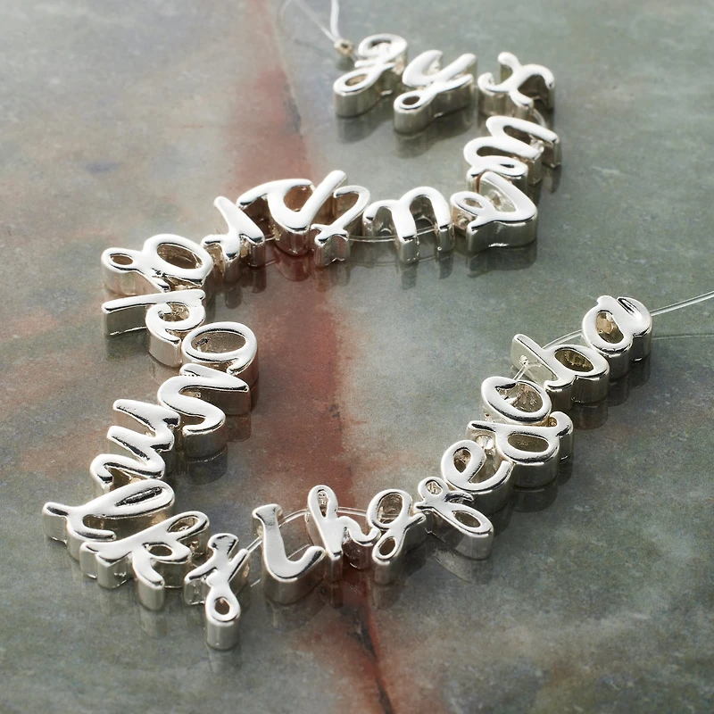 Silver Alphabet Beads by Bead Landing™