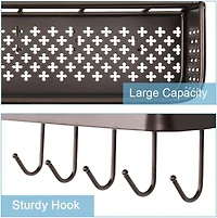 NEX™ Brown Wall Mount Metal Letter Holders Basket