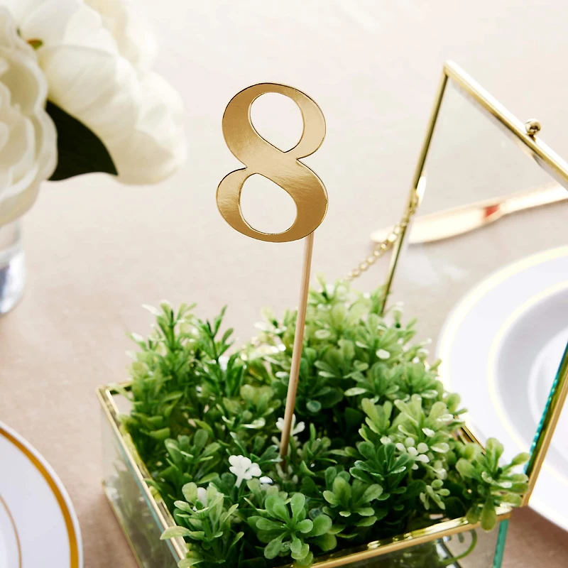 1-12 Gold Table Numbers by Celebrate It™
