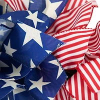 24" Stars & Stripes Patriotic Ribbon Wreath