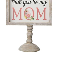Glitzhome® 11.5" Wood Mother's Day Table Décor
