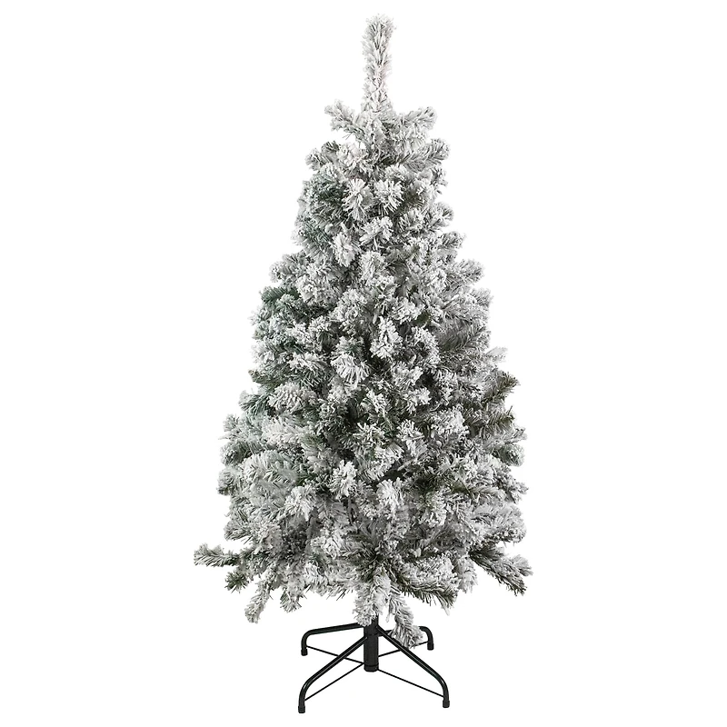 4.5ft. Unlit Flocked Madison Pine Artificial Christmas Tree