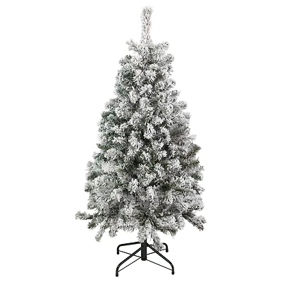 4.5ft. Unlit Flocked Madison Pine Artificial Christmas Tree