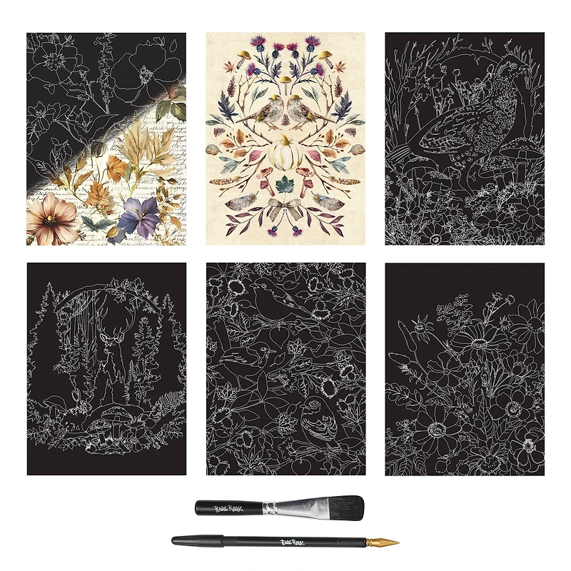 Brea Reese™ 9" x 12" Woodland Songs Scratch Art Paper Pad