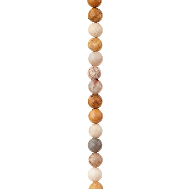 12 Pack: Bamboo Coral Round Beads, 6mm by Bead Landing™