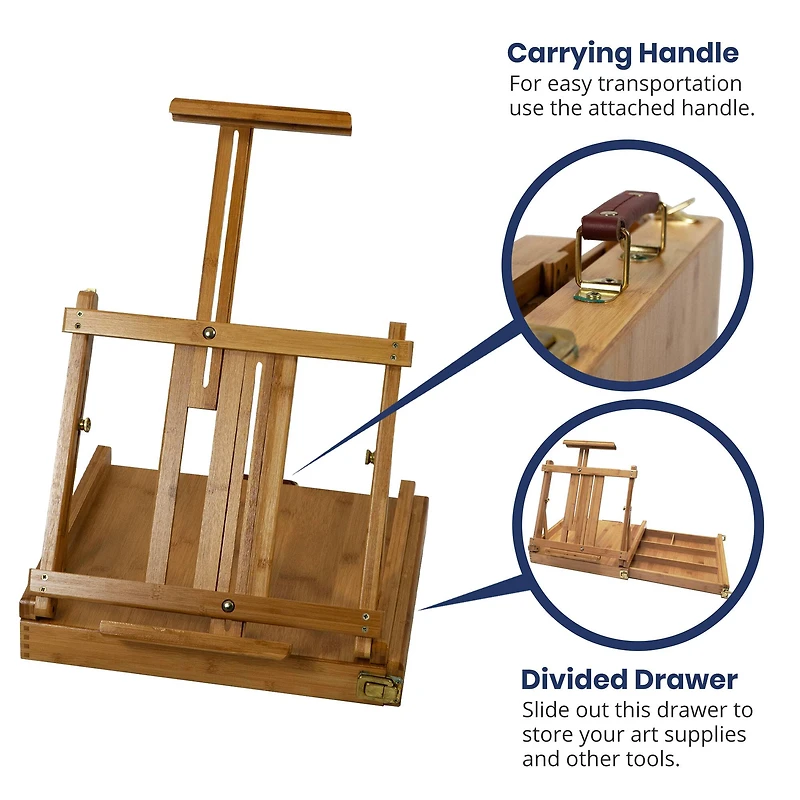 Pacific Arc Compact Tabletop Easel with Storage