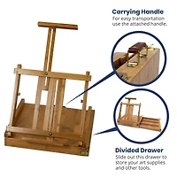 Pacific Arc Compact Tabletop Easel with Storage