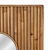 Hello Honey® 31" Natural Rattan Framed Wall Mirror