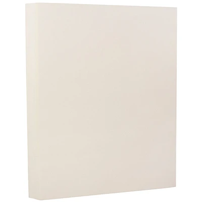 JAM Paper Strathmore Natural White Wove 8.5" x 11" Cardstock, 50 Sheets