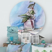 Designart - Cherry Blossom In Glass Jar