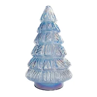 Hello Honey® 8" Iridescent Blue Round Embossed Glass Tree