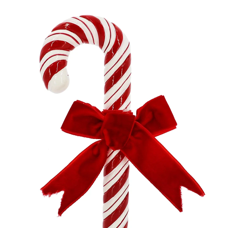 8" Red & White Candy Cane with Bow Tabletop Décor by Ashland®