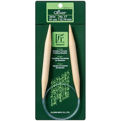 Clover Takumi® 24" Bamboo Circular Knitting Needles
