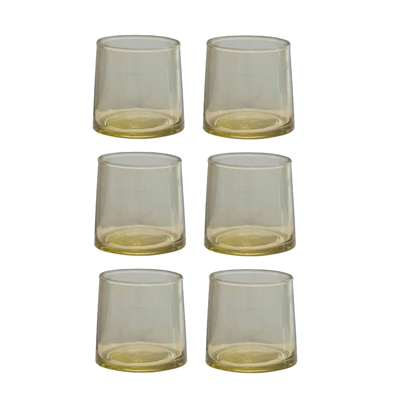 Hello Honey® 6oz. Chartreuse Modern Drinking Glass Set