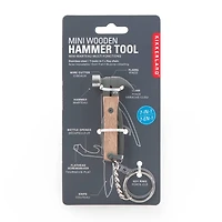 Kikkerland® Wooden Mini Hammer Keyring Tool
