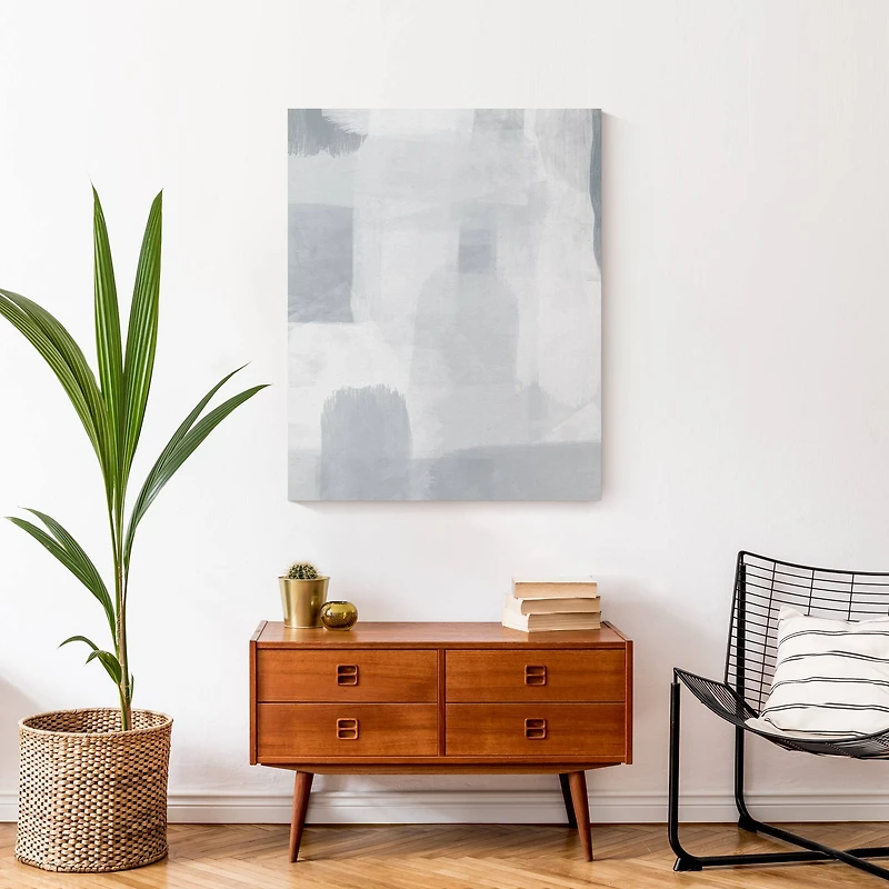 Blue Gray Abstract Canvas Wall Art