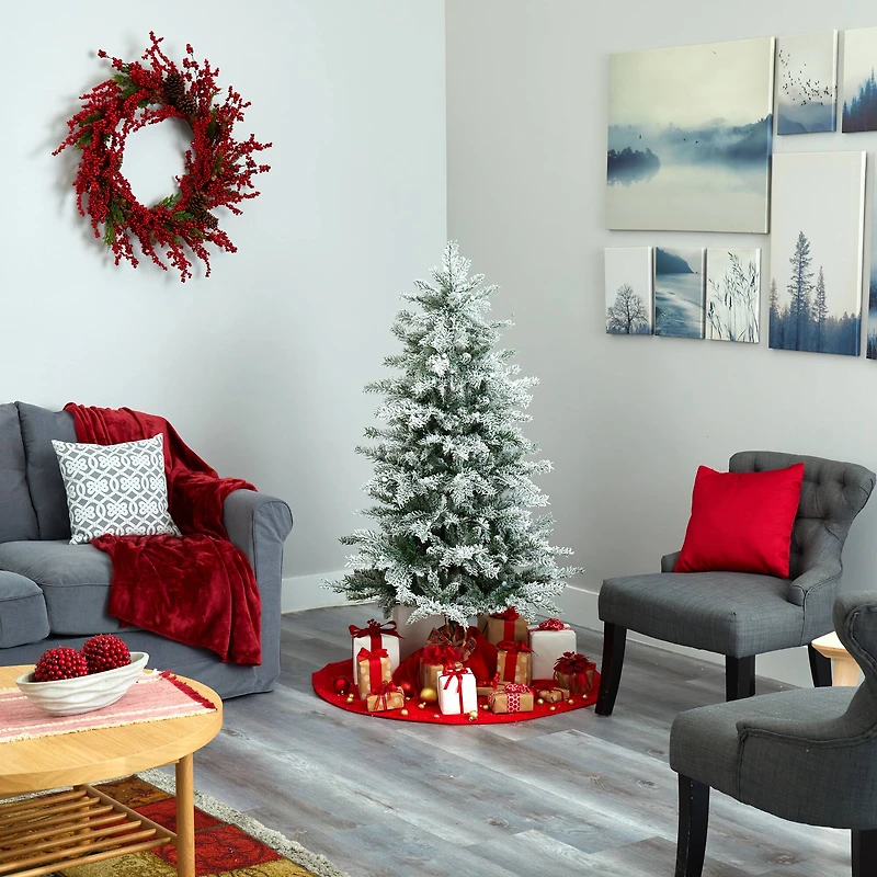 5ft. Pre-Lit Nova Scotia Spruce Artificial Christmas Tree, Warm White LED Lights