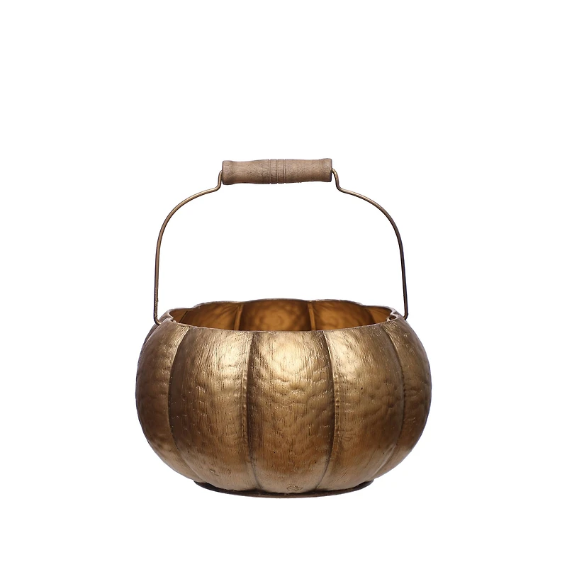 Gold Pumpkin Decorative Container by Ashland