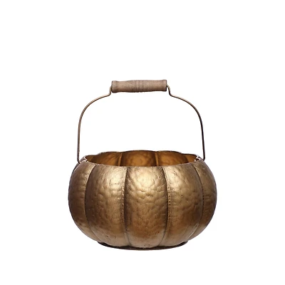 Gold Pumpkin Decorative Container by Ashland
