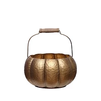 Gold Pumpkin Decorative Container by Ashland