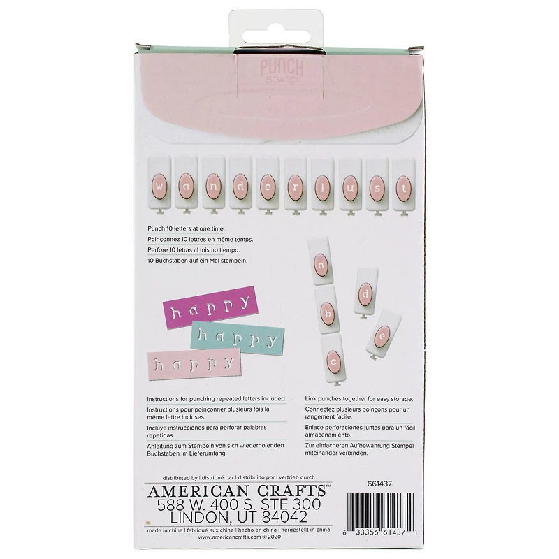 We R Memory Keepers Lowercase Word Punch Board