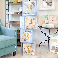 Kate Aspen® Blue Elephant Baby Shower Block Box Set