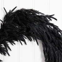4ft. Artificial Real Touch Halloween Black Norfolk Island Pine Garland with Natural Look