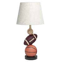 Simple Designs™ 22" Basketball, Baseball, Football Table Lamp with Beige Shade