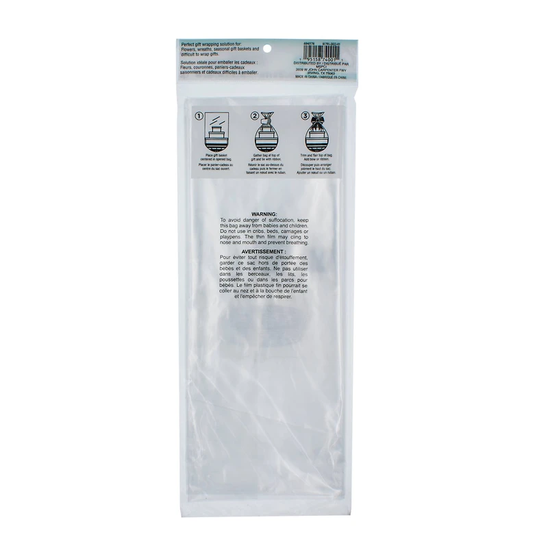 Jumbo Clear Basket Gift Bag by Celebrate It™