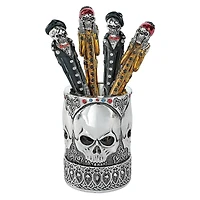 Design Toscano Gothic Skull Vessel & Pen Set