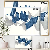 Designart - Gouache Sapphire on Gray