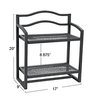 Household Essentials 2-Tier Metal Wall Mount Bathroom Shelf