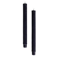 Hello Honey® 10" Navy Blue Unscented Hobnail Taper Candles, 2ct.