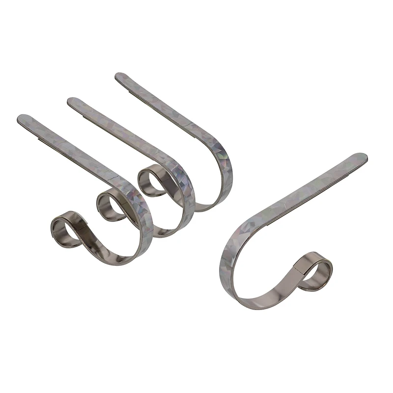 Original MantleClip® Prismatic Silver Stocking Holders, 4ct.