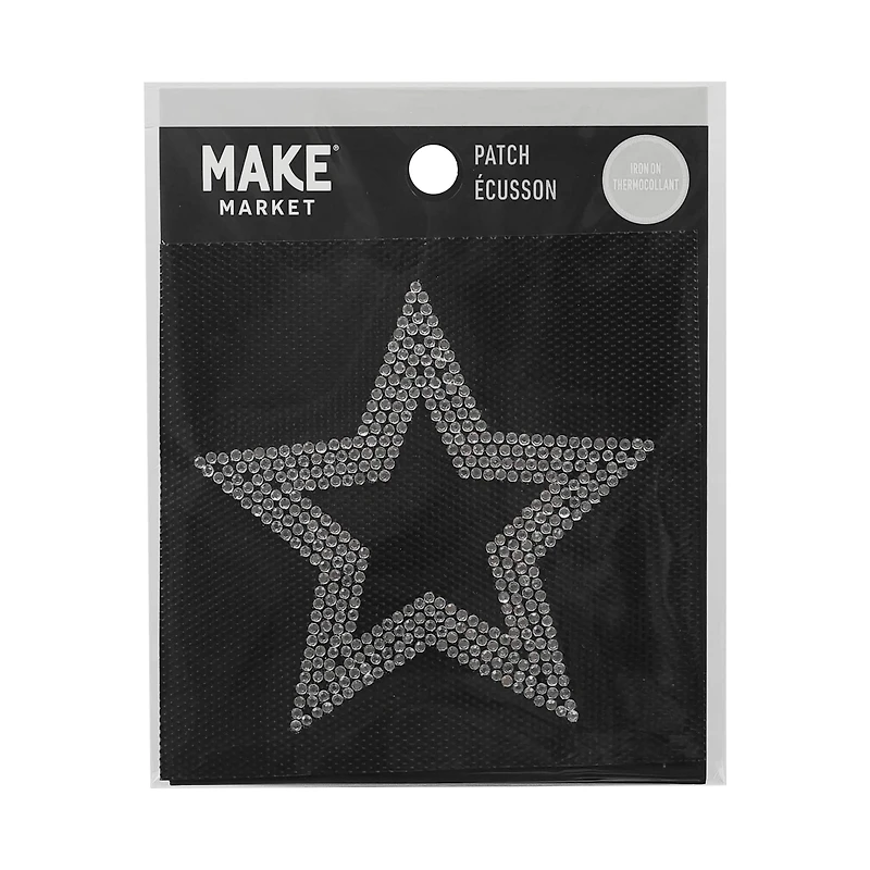 3" Rhinestone Star Iron On Patch by Make Market®