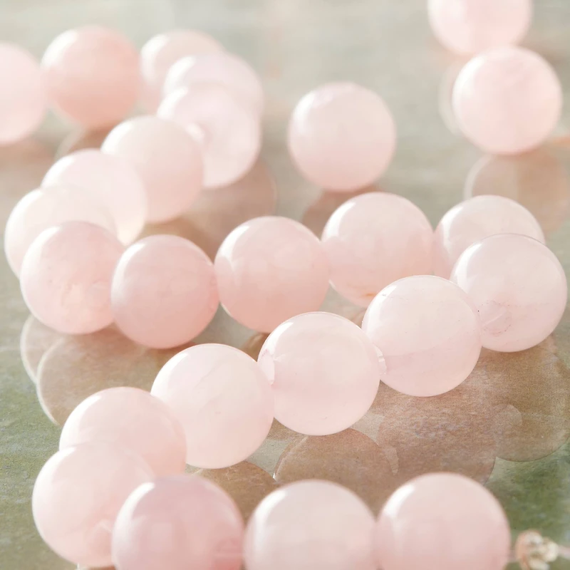 6 Pack: Rose Quartz Round Beads