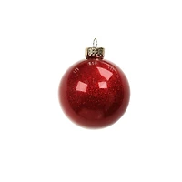 4 Pack 3" Red Glitter Glass Ball Ornaments by Ashland®