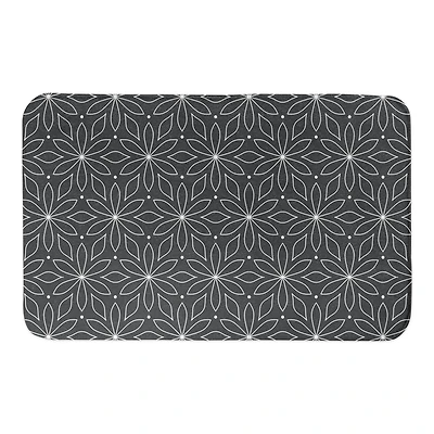 Monochromatic Flowers 34" x 21" Bath Mat