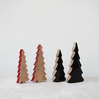 Hello Honey® Mango Wood Christmas Tree with Red Enameled Edge