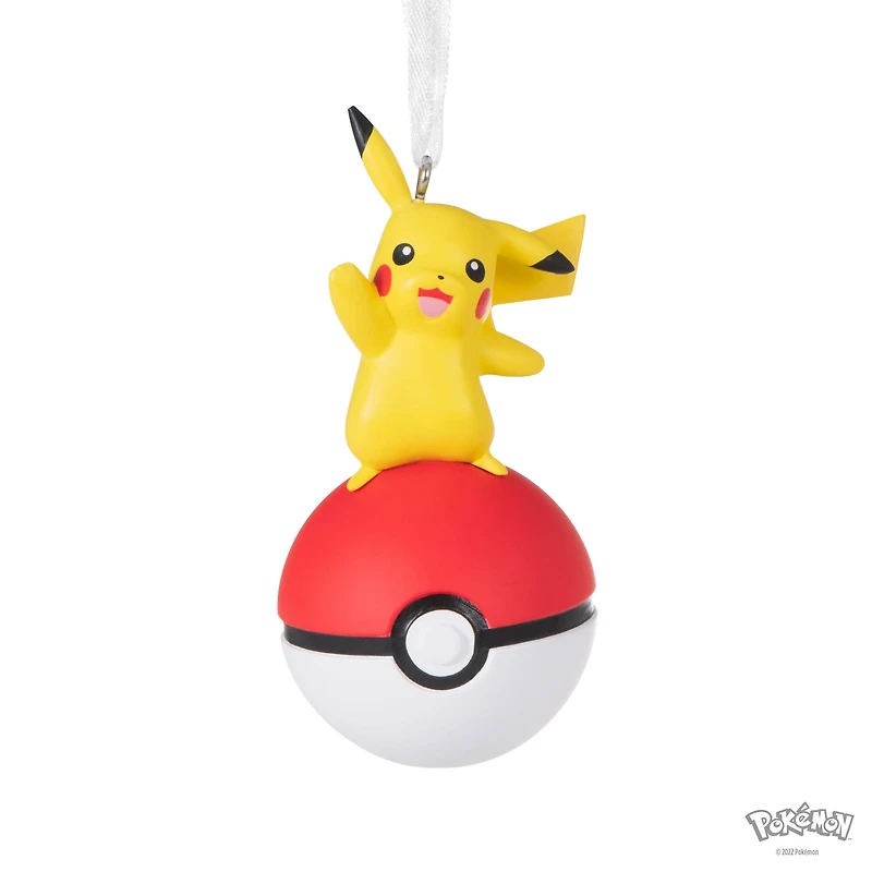 Hallmark 3" Pokémon™ Pikachu on Poké Ball Ornament
