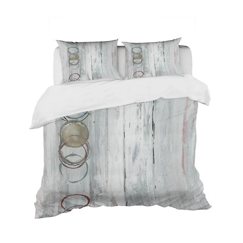 Designart 'Whitewashed Syrah' Geometric Bedding Set