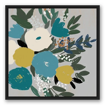 Simple Bouquet 24" x 24" Black Floating Framed Canvas