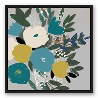 Simple Bouquet 24" x 24" Black Floating Framed Canvas